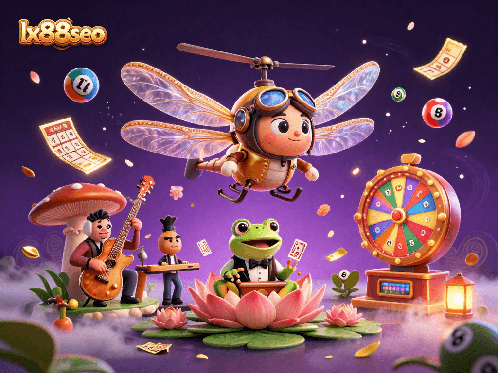 Engage in thrilling rewards at LX88SEO with vibrant 3D casino characters and exciting lottery elements