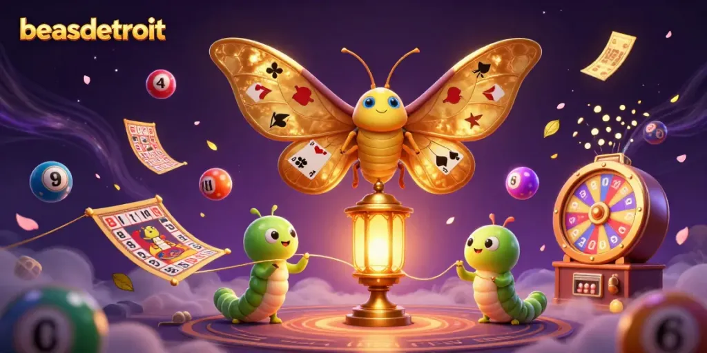 Experience thrilling gaming at beasdetroit with vibrant lottery balls and golden casino elements.
