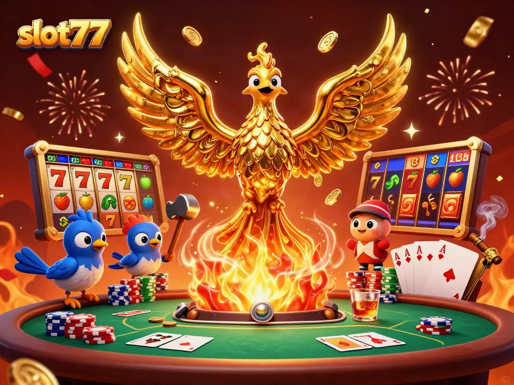 Experience the thrill with slot777 as a golden phoenix brings winnings alive in vivid detail.